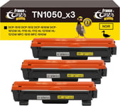 Pack De 3 Toners Tn1050 Remplacement Pour Brother Dcp-1510 Dcp-1512 Dcp-1610W Dcp-1612W Hl-1110 Hl-1112 Hl-1210W Hl-1212W Mfc-1810 Mfc-1910W Noir Format Standard (Noir, 3 Pack)[DYJ072857]