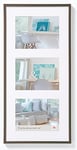 walther Design Picture Frame Steel 3X 15x20 cm Gallery with PassepArtout, New Lifestyle Plastic Frame KV320D