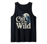 Call of the Wild Howling Wolf Under Full Moon Tank Top