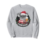 Aussie Xmas Funny Chrissie Kangaroo Down Under Christmas Sweatshirt