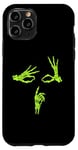 iPhone 11 Pro Green Graphic Skeleton Hands Shhh Say Less Green Graphic Case