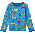 Småfolk Race Cars Långärmad T-shirt Tropic Sea | Blå | 1-2 years