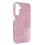 Fodral till Samsung Galaxy A15 5G Glitter Silikon Halvstyv Fin Rosa Rosa