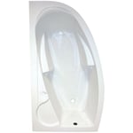 Ondee - Baignoire fany - Baignoire d'angle 160x90cmG - abs et Acryl renforcé 3mm - Blanc