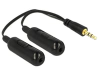 DELOCK audio splitter jack 3.5mm > 2x3.5mm + Vol