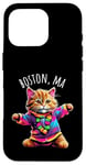 Coque pour iPhone 16 Pro Boston MA USA Chat dansant coloré