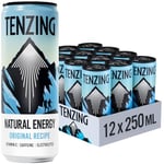 TENZING Natural Energy Drink, Plant Based, Vegan, & Gluten Free Drink, Original Recipe, 250ml (Pack of 12) - Packaging may vary