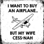 Vintage Advertising Wall Tin Plaque Large Square 20x20cm Pub Shed Bar Man Cave Home Bedroom Office Kitchen Gift Metal Sign - Buy Airplane Plane aeroplane Cessna Wife Fun Joke Quote