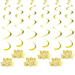 1 setti tee-se-itse kulta/hopea/värillinen paperi Happy Birthday liput Garland-Gold-1set