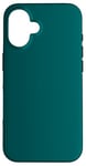 Coque pour iPhone 16 Couleur bleu sarcelle foncé simple