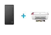 PC HP Desktop M01-F2248nf Bundle Intel® Core™ i5 16 Go RAM 512 Go SSD Noir profond + Imprimante multifonction DeskJet 2823e Bois de rose Eligible à instant ink