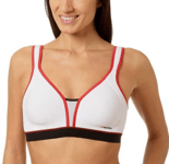 Triumph Triaction Extreme N Sports Bra 32B White with Red Non-Wired High Impact