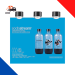 SODASTREAM - Lot de 3 Bouteilles de Gazéification Classique 1L - Crystal (Noir)