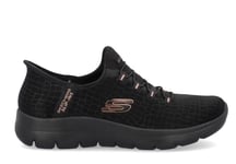 Chaussures De pour Femme Skechers 150128 Slip-Ins Summits Luxe Nuit Basket Noir