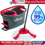 Vileda Easy Wring Clean Turbo Spin Microfibre Mop And Bucket Set Floor Cleaning