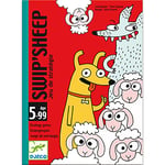 DJECO Swip' Sheep Jeux de Cartes, dès 5 ans - Protégez les Moutons ! Jeu de Stratégie pour Petits et Grands - Soirée en Famille - Illustrations Amusantes - 32 Cartes - 3 à 5 Joueurs / 10 min