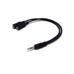 Pour samsung galaxy s / s2 / s3 / sl / s plus : cable audio double prise jack 3,5 mm femelle