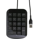 Targus USB Wire Numeric Keypad for Laptop Desktop Computer PC, Palm Size (AKP10E