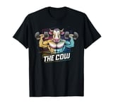 Funny cow Lifting Weights Gym Workout Animal Fitness cow T-Shirt