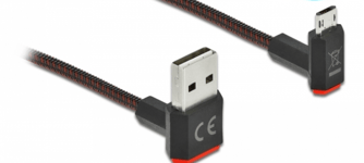 DELOCK – EASY-USB 2.0 Type-A male to EASY-USB Type Micro-B male angled up / down 2 m  (85268)