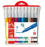 Caran D'ache Pochette De 10 Feutres À Pointe Fibre Fancolor Soluble À L'eau Ps2