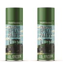 2X 400ML TRACTOR TOUCH UP & REPAIR SPRAY PAINT J.D. GREEN COLOUR QUICK DRY