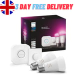 Philips Hue NEW White and Colour Ambiance Smart Light Bulb Starter Kit, 75W - 11