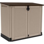 KETER - Coffre de rangement extérieur en résine 880 litres Beige et marron- Malle de jardin sans vérins