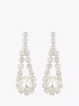 Susan Caplan Pre-Loved Rediscovered Collection Swarovski Crystal Drop Earrings, Silver