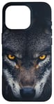 iPhone 16 Pro Wolf Lovers Black Wolf Wild Animal Lovers Wolf Illustration Case