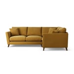 Habitat Lomond Right Hand Corner Sofa - Gold Dark Leg 4 Seater