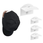 Vicloon Crochets de Chapeaux Support Mural,4PCS Adhésifs Crochets Muraux pour Chapeaux Support pour Casquettes de Baseball, Écharpes,Sac à Main