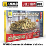 WWII German Mid-War Vehicles SOLUTION BOX 19 Colour Weathering Ammo Mig AMIG7727