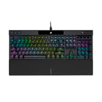 Corsair K70 RGB PRO Wired Mechanical Gaming Keyboard (Cherry MX RGB Red Switches: Linear and Fast, 8,000Hz Hyper-Polling, PBT Double-Shot PRO Keycaps, Soft-Touch Palm Rest) QWERTY, NA - Black