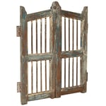 Biscottini Porte en Bois pour extérieur 99 x 5 x 74 cm | Porte de Jardin avec Double Porte | Porte Jardin extérieur Vintage restauré