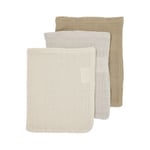 Meyco sand Tvätthandske 3-pack2-pack mjuk/greige/taupe 20 x 17 cm