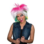 80s Multi Coloured Female Wig Pop Star Neon Ladies Fancy Dress Costume Accessory