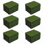 Lot de 48 dalles clipsables gazon artificiel vert  Oviala