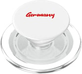 Lettres Word Germany dans une belle police rouge PopSockets PopGrip pour MagSafe