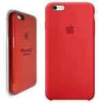 Official Apple MKY32ZM/A Silicone Rear Case Cover for iPhone 6s & 6 - Red