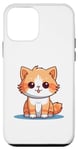 Coque pour iPhone 12 mini mignon chat funy animal chat amoureux