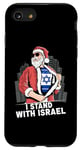 iPhone SE (2020) / 7 / 8 I Stand With Israel And USA Flag Santa Patriotic Israeli Case