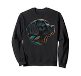 Cute black Labrador Dog on black Labrador Retriever Lover Sweatshirt