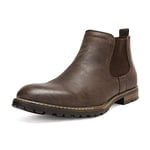 Bruno Marc Bottes Homme Classique Chelsea Boots pour Hommes Confortable Bottine Homme Durable,Size 41.5,Marron/Foncé,Philly-2