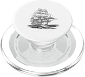 Nautical Ship sailing in the beautiful blu sea PopSockets PopGrip for MagSafe