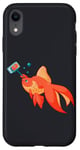 Coque pour iPhone XR Poisson rouge avec perche à selfie