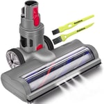 Brosse Rotative Motorisée Électrique Turbo Compatible pour Dyson V7 V8 V10 V11 V15Dégagement Rapide avec Rouleau Poils Durs pour Parquet avec Lumière