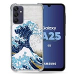 Cokitec Coque Renforcée pour Samsung Galaxy A25 5G Peinture La Grande Vague