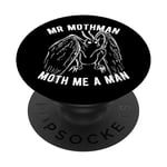 Mothman Cryptid Cryptozoology Mr Mothman Moth Me A Man PopSockets Adhesive PopGrip