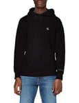 Calvin Klein Jeans Sweat Homme Ck Essential Avec Capuche, Noir (Ck Black), XL